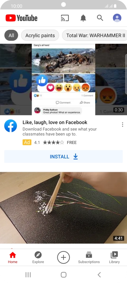 Press the search icon.