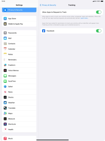 Press the indicator next to 