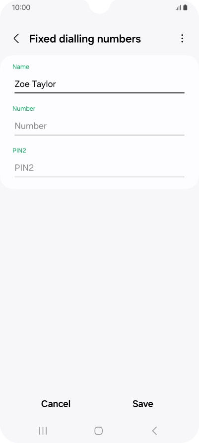 Press Number and key in the required phone number.