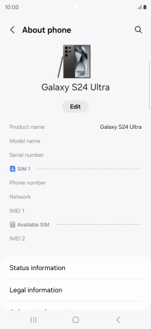 Press Status information.