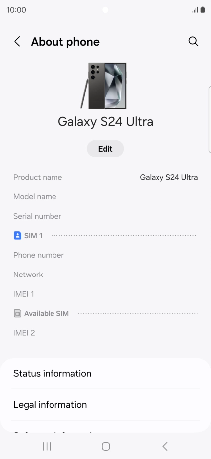 Press Status information.