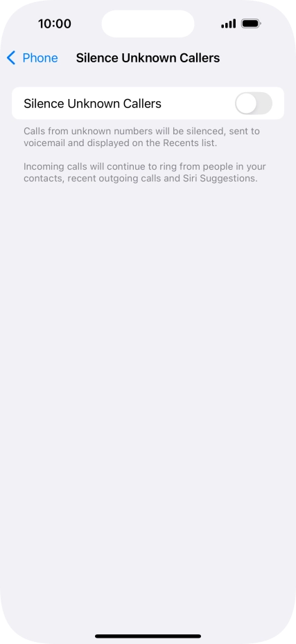 Press the indicator next to 