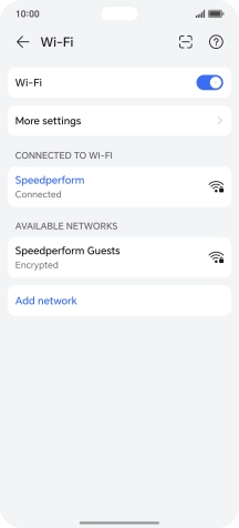 Press the connected Wi-Fi network.