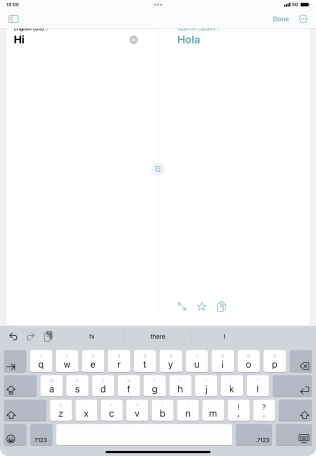 Press the enter icon.