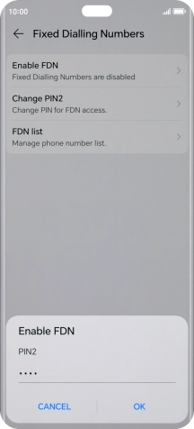 Key in your PIN2 and press OK. The default PIN2 is 1111. Key in your PIN2 and press OK. The default PIN2 is 1111.