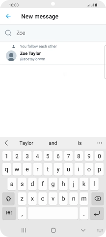 Key in the first letters of the recipient's name and press the required contact.
