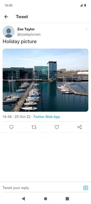 Press the text input field.
