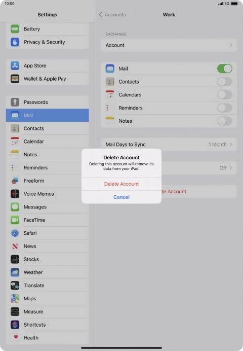 Press Delete from My iPad.