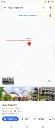 Press the destination at the bottom of the screen.