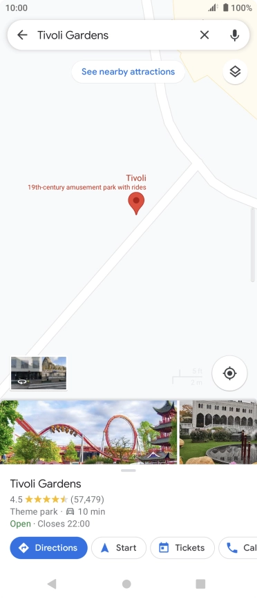 Press the destination at the bottom of the screen.