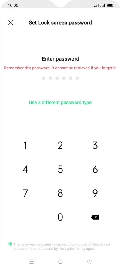 Press Use a different password type.