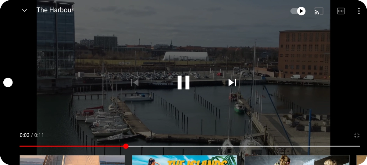 Slide your finger upwards on the screen.