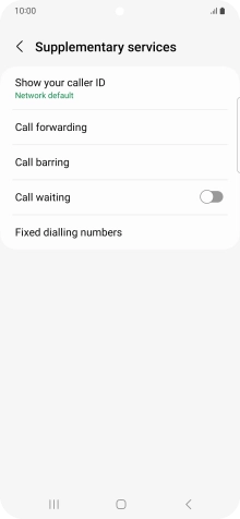 Press Call forwarding. Press Call forwarding.
