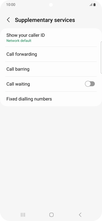 Press Call forwarding. Press Call forwarding.