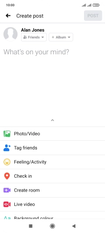 Press the text input field.