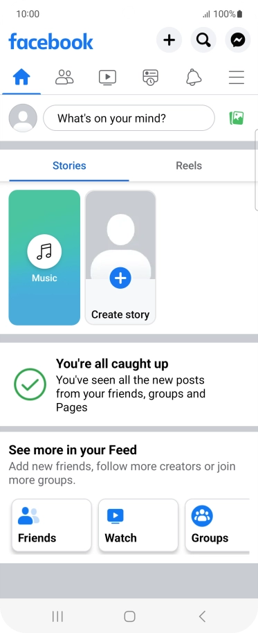 Press the text input field. Press the text input field.