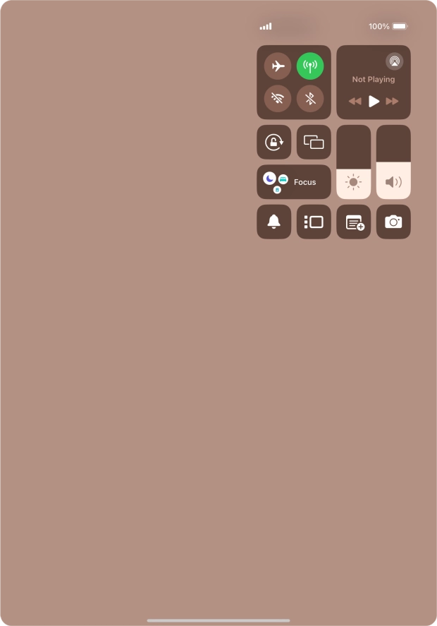 Press the required function to open an application or turn the function on or off.
