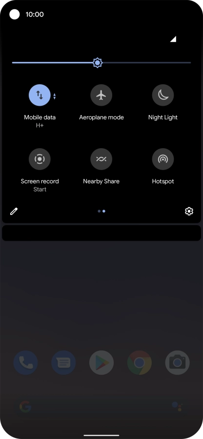 Press Aeroplane mode to turn the function on or off.