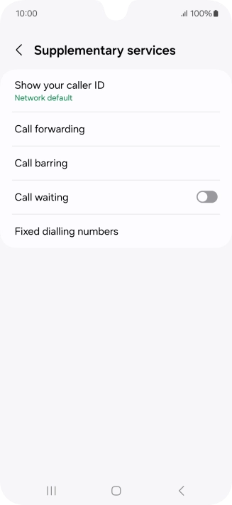 Press Call forwarding. Press Call forwarding.