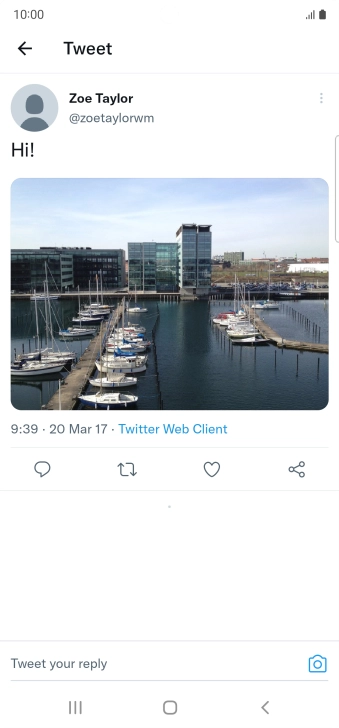 Press the text input field.
