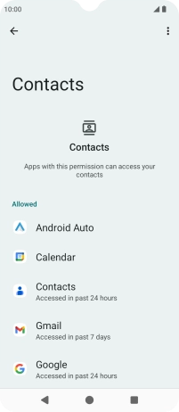 The total app activity for the selected phone function is displayed.