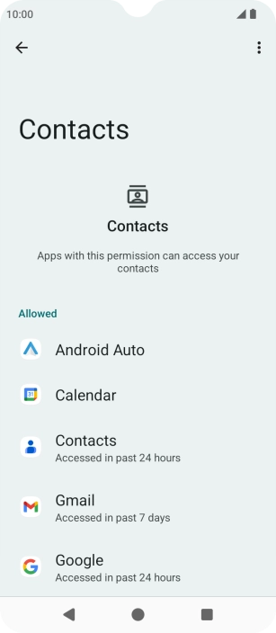 The total app activity for the selected phone function is displayed.