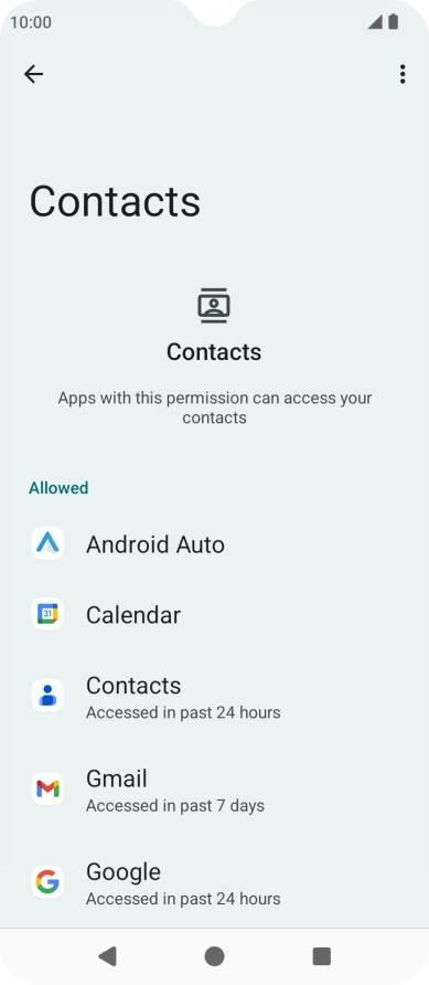 The total app activity for the selected phone function is displayed.