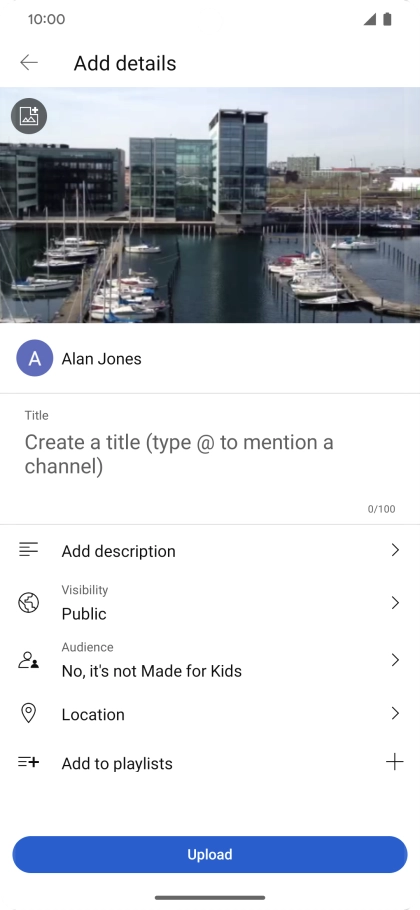Press the field below 