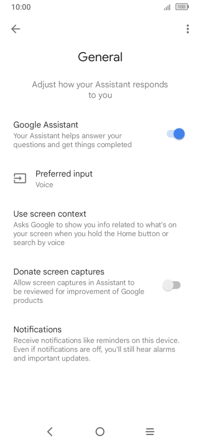 Press the indicator next to 