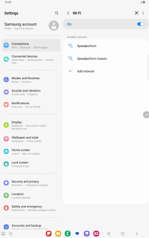Press the required Wi-Fi network.