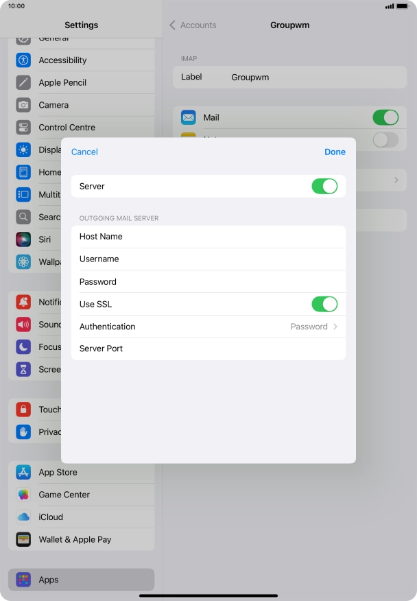 Press Authentication.
