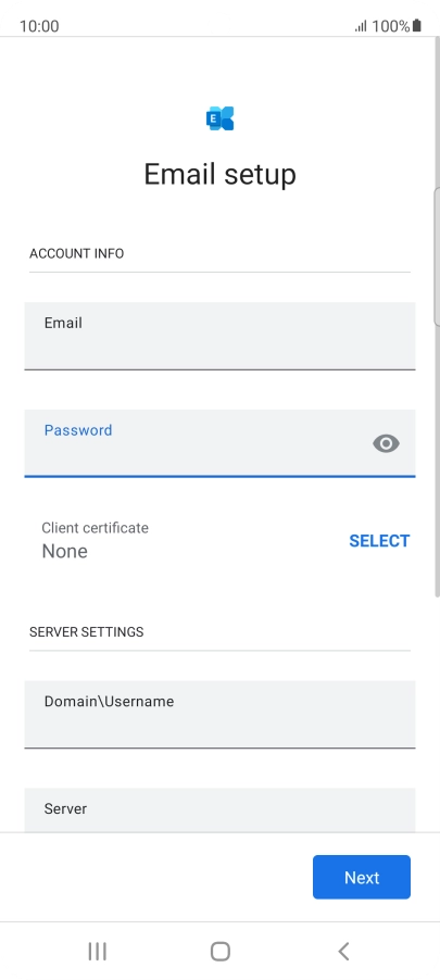 To turn on the function, press SELECT and follow the instructions on the screen to install the required certificate.