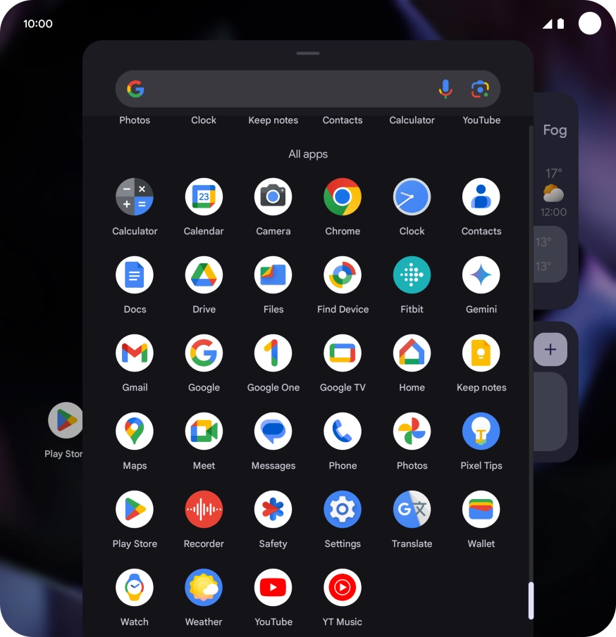 Press Photos and go to the required folder.