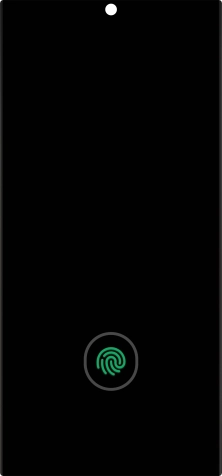Place your finger on the fingerprint sensor to unlock your phone.