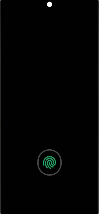 Place your finger on the fingerprint sensor to unlock your phone.