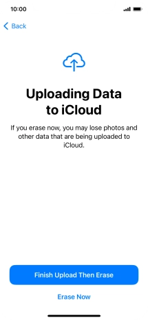 Press the required setting.