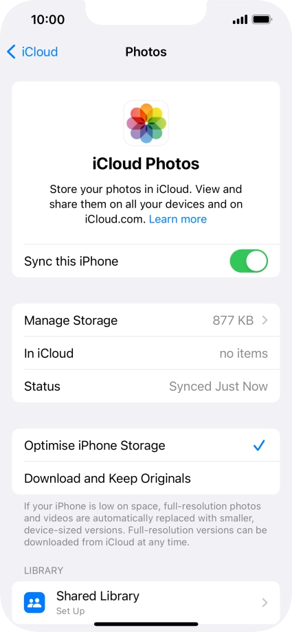 Press the indicator next to 