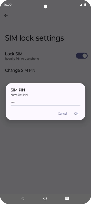 Key in a new four-digit PIN and press OK.