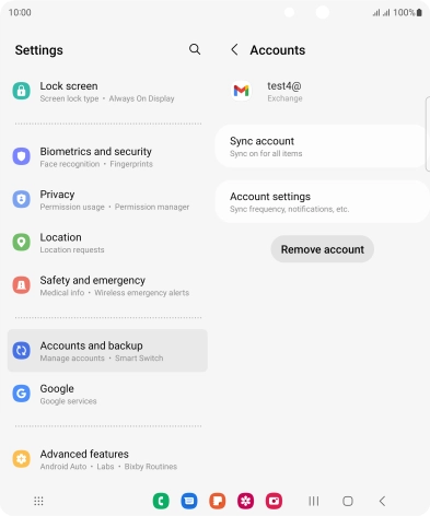 Press Remove account. Press Remove account.