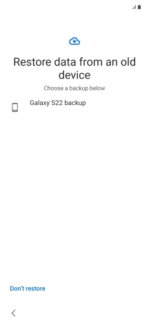 Press the required backup and your phone restores the content of the selected backup. Subsequently, follow the instructions on the screen to set up your phone and prepare it for use. Press the required backup and your phone restores the content of the selected backup. Subsequently, follow the instructions on the screen to set up your phone and prepare it for use.