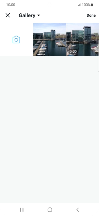 Press the required picture or video clip.
