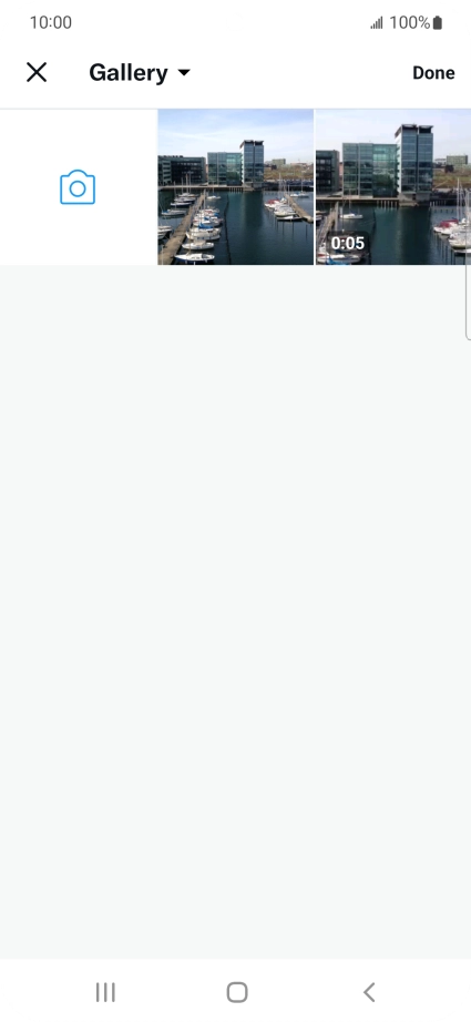 Press the required picture or video clip.