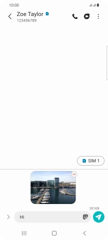 Press the send icon.