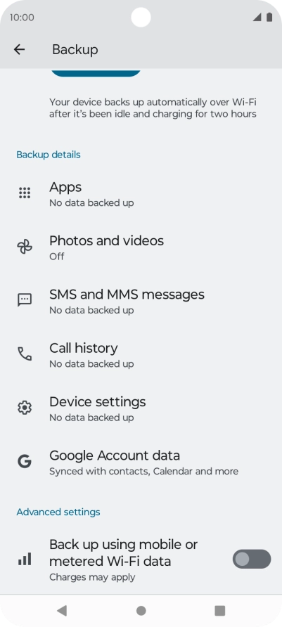 Press the indicator next to 