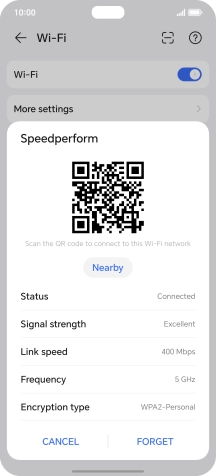 Place the QR code inside the camera frame on the other device to scan the code.