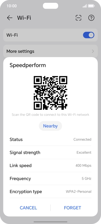 Place the QR code inside the camera frame on the other device to scan the code.