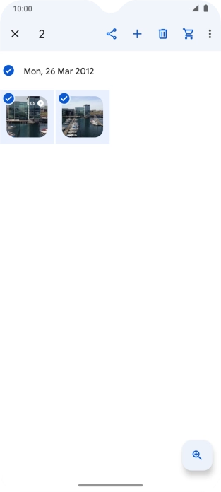 Press the share icon.