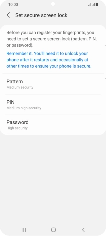 Press the required phone lock code and follow the instructions on the screen to create an additional phone lock code.