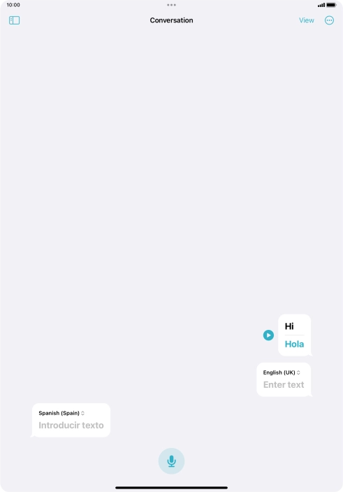 Press the menu icon.