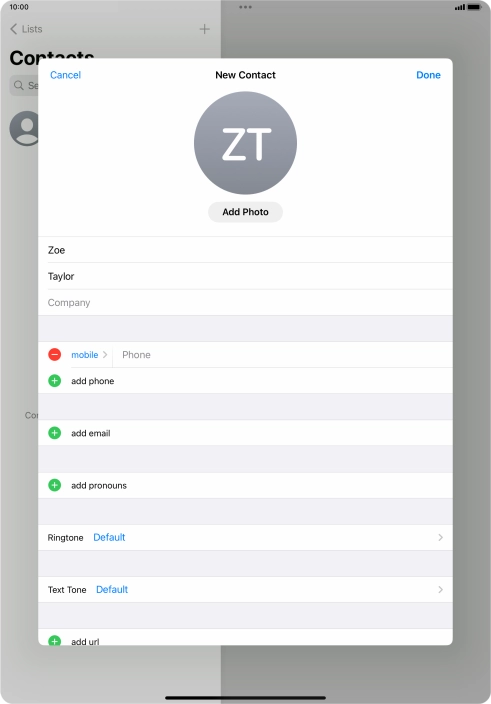 Press Phone and key in the required phone number.